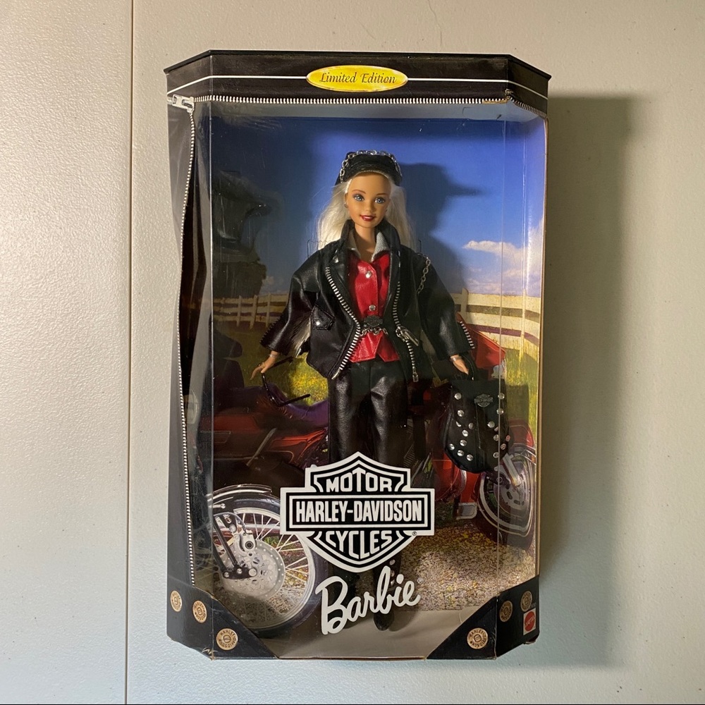 Harley Davidson Barbie with Black Backpack